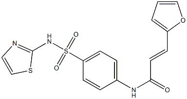 (E)-3-(2-furyl)-N-{4-[(1,3-thiazol-2-ylamino)sulfonyl]phenyl}-2-propenamide,,结构式