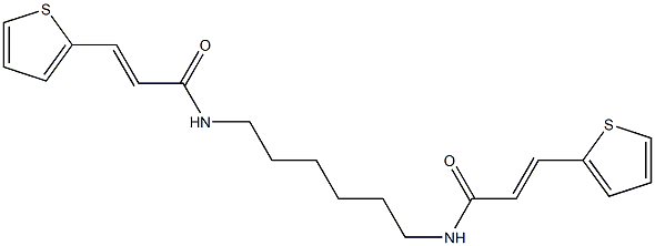 (E)-3-(2-thienyl)-N-(6-{[(E)-3-(2-thienyl)-2-propenoyl]amino}hexyl)-2-propenamide Struktur