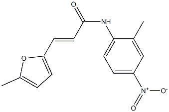 (E)-3-(5-methyl-2-furyl)-N-(2-methyl-4-nitrophenyl)-2-propenamide Struktur