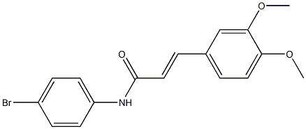 (E)-N-(4-bromophenyl)-3-(3,4-dimethoxyphenyl)-2-propenamide,,结构式