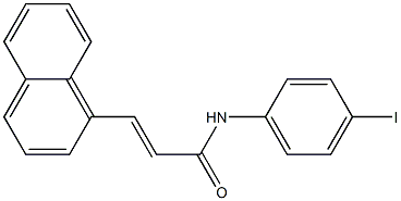 (E)-N-(4-iodophenyl)-3-(1-naphthyl)-2-propenamide,,结构式