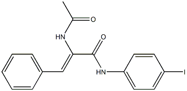 (Z)-2-(acetylamino)-N-(4-iodophenyl)-3-phenyl-2-propenamide|