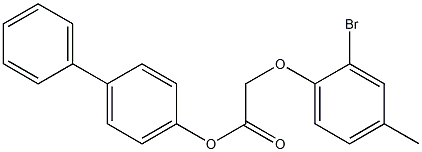 [1,1'-biphenyl]-4-yl 2-(2-bromo-4-methylphenoxy)acetate,,结构式