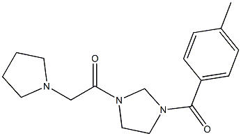 1-[3-(4-methylbenzoyl)-1-imidazolidinyl]-2-(1-pyrrolidinyl)-1-ethanone