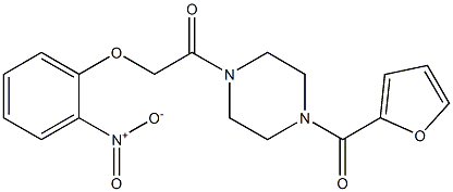 1-[4-(2-furoyl)-1-piperazinyl]-2-(2-nitrophenoxy)-1-ethanone Structure