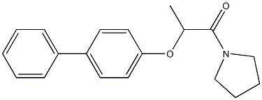 2-([1,1'-biphenyl]-4-yloxy)-1-(1-pyrrolidinyl)-1-propanone 结构式