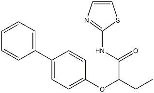 2-([1,1'-biphenyl]-4-yloxy)-N-(1,3-thiazol-2-yl)butanamide|