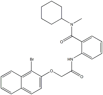  2-({2-[(1-bromo-2-naphthyl)oxy]acetyl}amino)-N-cyclohexyl-N-methylbenzamide