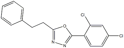 2-(2,4-dichlorophenyl)-5-phenethyl-1,3,4-oxadiazole,,结构式