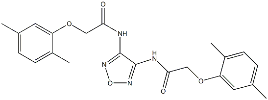 2-(2,5-dimethylphenoxy)-N-(4-{[2-(2,5-dimethylphenoxy)acetyl]amino}-1,2,5-oxadiazol-3-yl)acetamide 结构式