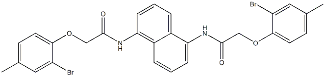 2-(2-bromo-4-methylphenoxy)-N-(5-{[2-(2-bromo-4-methylphenoxy)acetyl]amino}-1-naphthyl)acetamide,,结构式