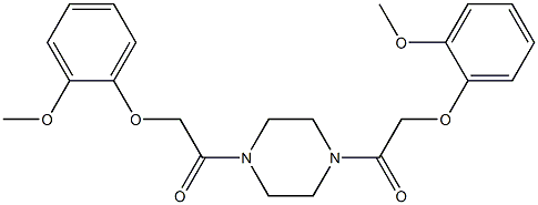 2-(2-methoxyphenoxy)-1-{4-[2-(2-methoxyphenoxy)acetyl]-1-piperazinyl}-1-ethanone|