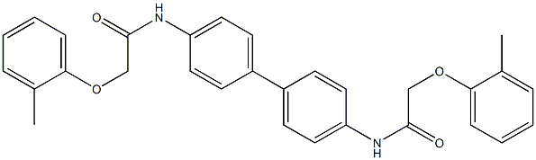 2-(2-methylphenoxy)-N-(4'-{[2-(2-methylphenoxy)acetyl]amino}[1,1'-biphenyl]-4-yl)acetamide 结构式