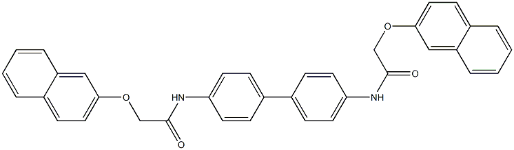 2-(2-naphthyloxy)-N-(4'-{[2-(2-naphthyloxy)acetyl]amino}[1,1'-biphenyl]-4-yl)acetamide Structure