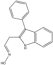 2-(3-phenyl-1H-indol-2-yl)acetaldehyde oxime,,结构式