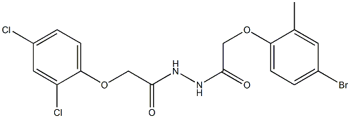 2-(4-bromo-2-methylphenoxy)-N'-[2-(2,4-dichlorophenoxy)acetyl]acetohydrazide Structure