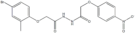 2-(4-bromo-2-methylphenoxy)-N'-[2-(4-nitrophenoxy)acetyl]acetohydrazide,,结构式