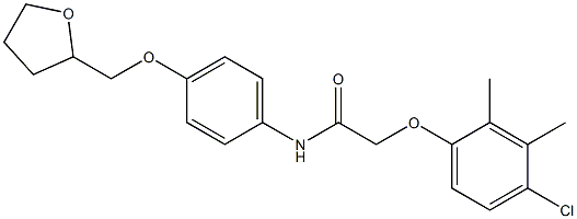 2-(4-chloro-2,3-dimethylphenoxy)-N-[4-(tetrahydro-2-furanylmethoxy)phenyl]acetamide,,结构式