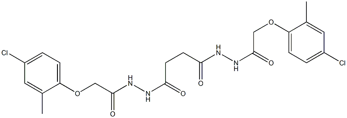 2-(4-chloro-2-methylphenoxy)-N'-(4-{2-[2-(4-chloro-2-methylphenoxy)acetyl]hydrazino}-4-oxobutanoyl)acetohydrazide Struktur