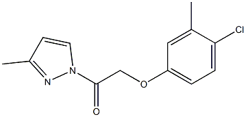 2-(4-chloro-3-methylphenoxy)-1-(3-methyl-1H-pyrazol-1-yl)-1-ethanone Structure