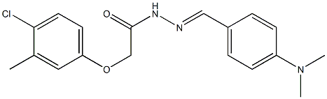 2-(4-chloro-3-methylphenoxy)-N'-{(E)-[4-(dimethylamino)phenyl]methylidene}acetohydrazide 结构式