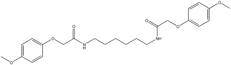 2-(4-methoxyphenoxy)-N-(6-{[2-(4-methoxyphenoxy)acetyl]amino}hexyl)acetamide,,结构式