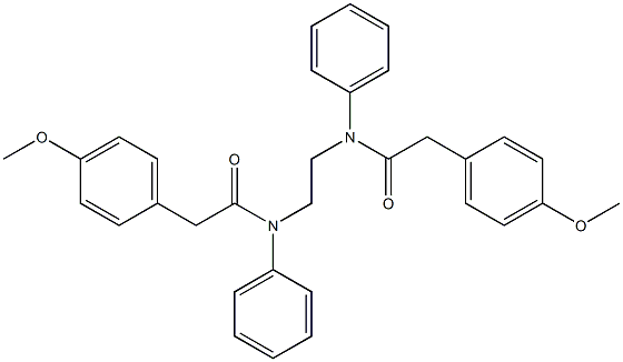 2-(4-methoxyphenyl)-N-(2-{[2-(4-methoxyphenyl)acetyl]anilino}ethyl)-N-phenylacetamide 结构式