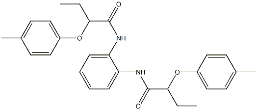 2-(4-methylphenoxy)-N-(2-{[2-(4-methylphenoxy)butanoyl]amino}phenyl)butanamide,,结构式