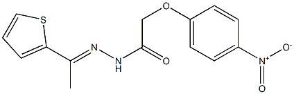 2-(4-nitrophenoxy)-N'-[(E)-1-(2-thienyl)ethylidene]acetohydrazide,,结构式