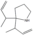 2,2-bis(1-methyl-2-propenyl)pyrrolidine Structure