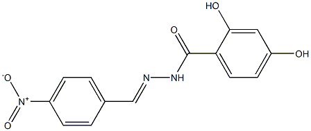 2,4-dihydroxy-N'-[(E)-(4-nitrophenyl)methylidene]benzohydrazide Structure