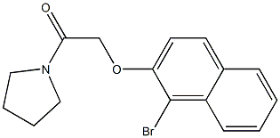 2-[(1-bromo-2-naphthyl)oxy]-1-(1-pyrrolidinyl)-1-ethanone 化学構造式