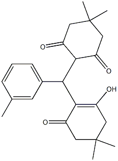  2-[(2-hydroxy-4,4-dimethyl-6-oxo-1-cyclohexen-1-yl)(3-methylphenyl)methyl]-5,5-dimethyl-1,3-cyclohexanedione