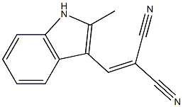 2-[(2-methyl-1H-indol-3-yl)methylene]malononitrile Struktur
