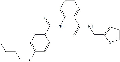 2-[(4-butoxybenzoyl)amino]-N-(2-furylmethyl)benzamide,,结构式