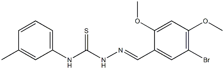 2-[(E)-(5-bromo-2,4-dimethoxyphenyl)methylidene]-N-(3-methylphenyl)-1-hydrazinecarbothioamide 结构式