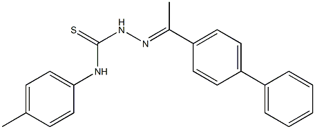 2-[(E)-1-[1,1'-biphenyl]-4-ylethylidene]-N-(4-methylphenyl)-1-hydrazinecarbothioamide Struktur