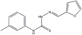 2-[(E)-2-furylmethylidene]-N-(3-methylphenyl)-1-hydrazinecarbothioamide,,结构式