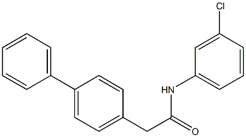 2-[1,1'-biphenyl]-4-yl-N-(3-chlorophenyl)acetamide 化学構造式