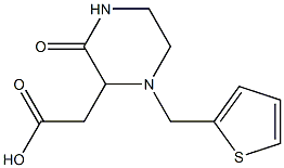 2-[3-oxo-1-(2-thienylmethyl)-2-piperazinyl]acetic acid Struktur