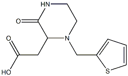 2-[3-oxo-1-(2-thienylmethyl)-2-piperazinyl]acetic acid 化学構造式