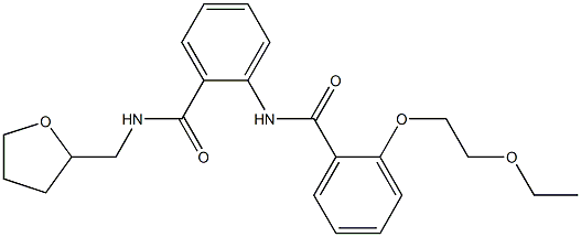 2-{[2-(2-ethoxyethoxy)benzoyl]amino}-N-(tetrahydro-2-furanylmethyl)benzamide Struktur