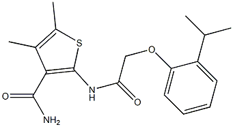  2-{[2-(2-isopropylphenoxy)acetyl]amino}-4,5-dimethyl-3-thiophenecarboxamide