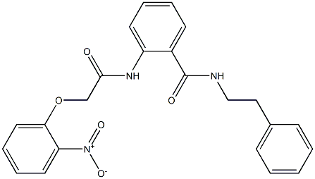 2-{[2-(2-nitrophenoxy)acetyl]amino}-N-phenethylbenzamide,,结构式