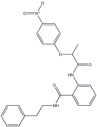 2-{[2-(4-nitrophenoxy)propanoyl]amino}-N-phenethylbenzamide,,结构式