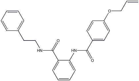 2-{[4-(allyloxy)benzoyl]amino}-N-phenethylbenzamide 化学構造式