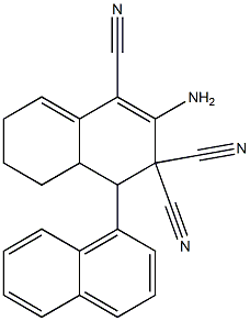 2-amino-4-(1-naphthyl)-4a,5,6,7-tetrahydro-1,3,3(4H)-naphthalenetricarbonitrile Structure