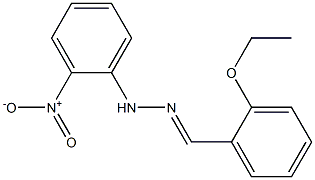 2-ethoxybenzaldehyde N-(2-nitrophenyl)hydrazone,,结构式