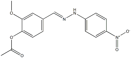 2-methoxy-4-{[(E)-2-(4-nitrophenyl)hydrazono]methyl}phenyl acetate|