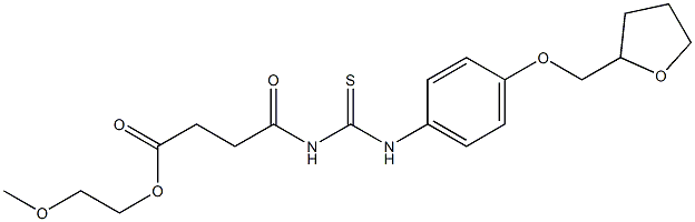 2-methoxyethyl 4-oxo-4-({[4-(tetrahydro-2-furanylmethoxy)anilino]carbothioyl}amino)butanoate|